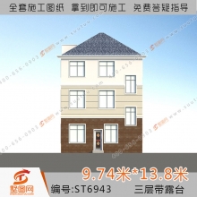 墅图农村自建房独栋别墅设计三层杭州乡村住宅别墅设计图别墅设计图纸